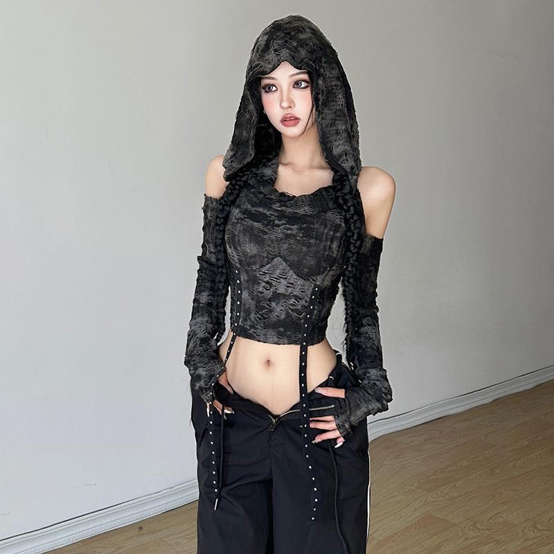 Женская футболка с длинными ру – обзор и цена Street Fashion Y2K